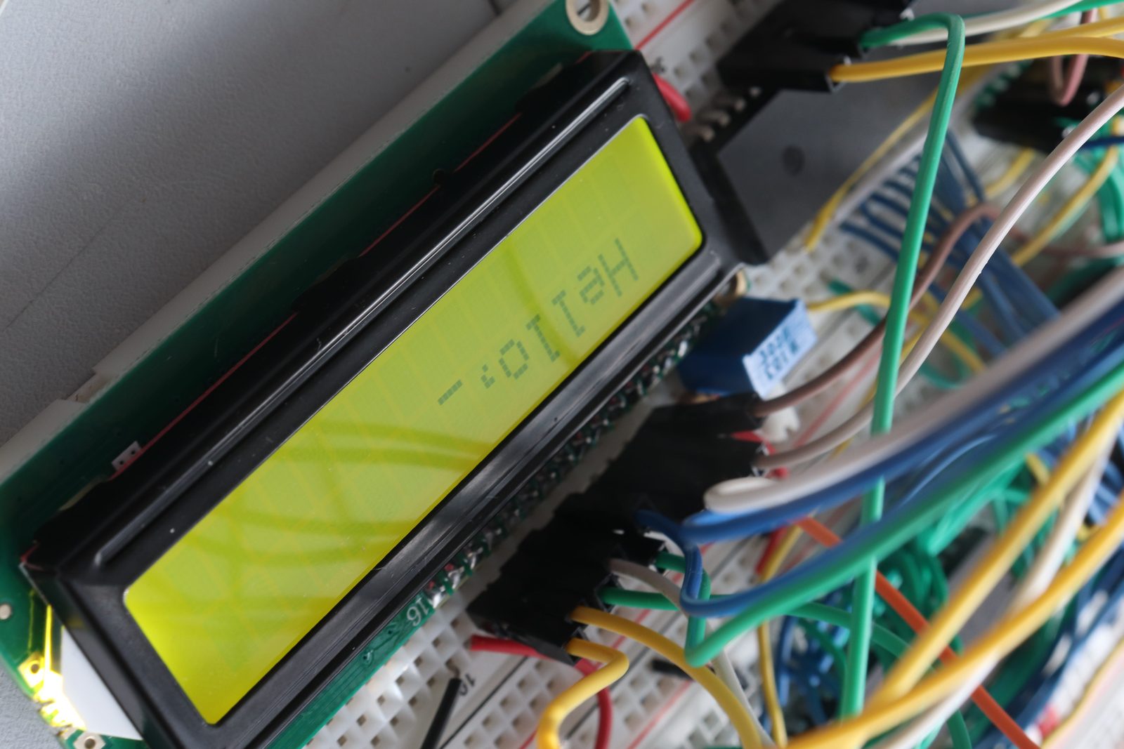 LCD Display Printing Hello World