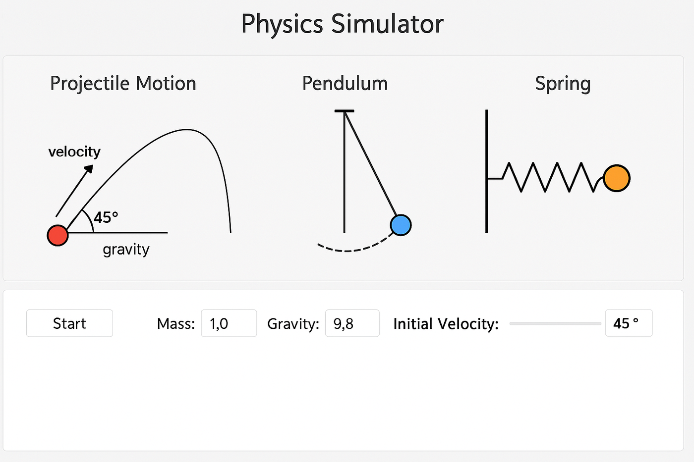 Java physics simulator