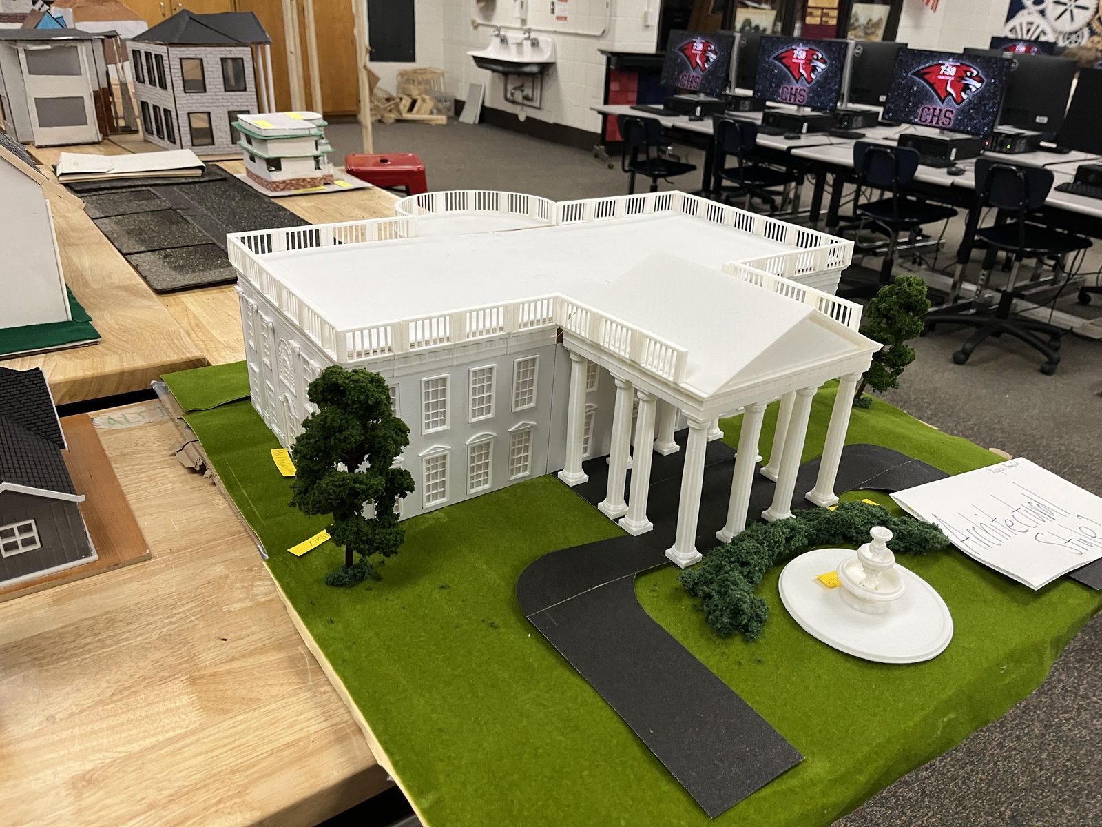 Overhead view of The White House