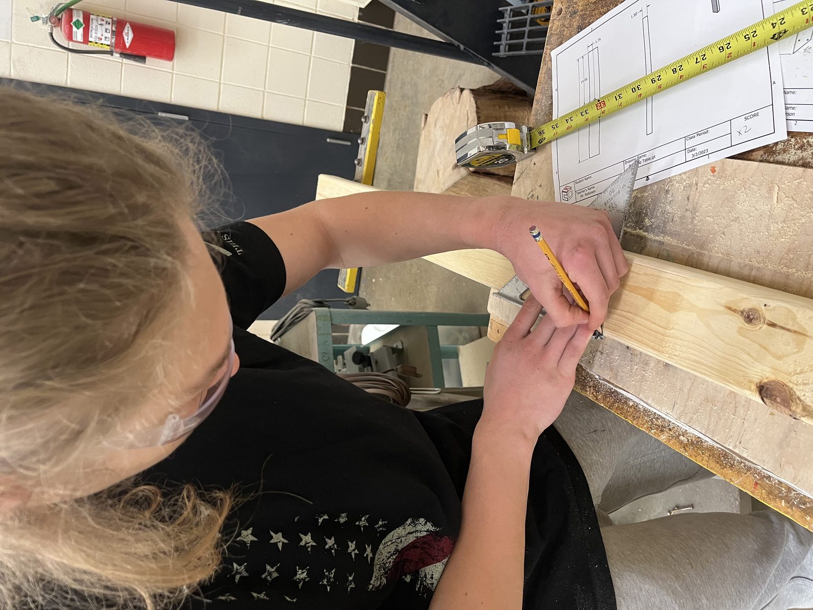 Working on the bench